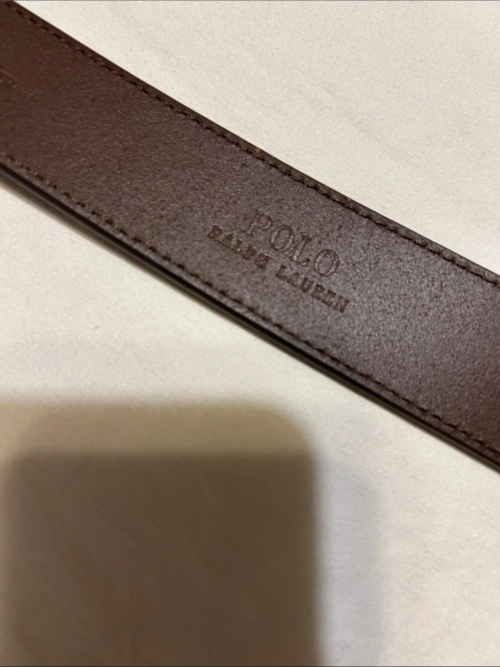 Polo by Ralph Lauren Brown Suede Belt with Brass Buckle